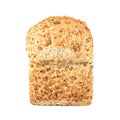 Fresh whole grain bread on white Royalty Free Stock Photo