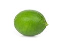 Fresh whole green lime isolated on white Royalty Free Stock Photo