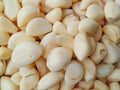 Fresh whole peeled garlic cloves background Royalty Free Stock Photo