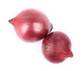 Fresh whole red onions on white background Royalty Free Stock Photo