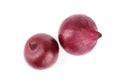Fresh whole red onions on white background Royalty Free Stock Photo