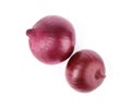 Fresh whole red onions on white background Royalty Free Stock Photo