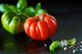 Fresh ripe red tomato with water droplets Royalty Free Stock Photo