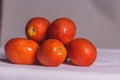 Fresh whole tomato and red yellow bell pepper Royalty Free Stock Photo