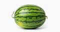 Fresh Whole Watermelon Isolated on White Background ok Royalty Free Stock Photo