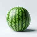 Fresh Whole Watermelon Isolated on White Background ok Royalty Free Stock Photo