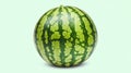 Fresh Whole Watermelon Isolated on White Background ok Royalty Free Stock Photo