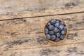 Fresh wild berries on wooden background Royalty Free Stock Photo