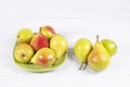 Fresh williams pears Bartlett pear on white background Royalty Free Stock Photo