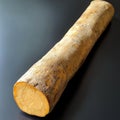 Fresh yacon root on dark surface showcasing texture and natural color Royalty Free Stock Photo