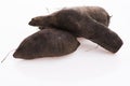 Fresh Yacon roots on white background Royalty Free Stock Photo