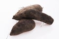 Fresh Yacon roots on white background Royalty Free Stock Photo