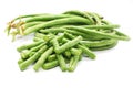 Yardlong beans isolated on white background Royalty Free Stock Photo