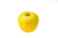 Fresh yellow apple isolated on white background