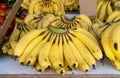 Fresh bananas for sale at local farmers market Royalty Free Stock Photo