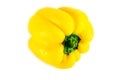 Fresh yellow capsicum paprika isolated on white. Healthy eating concept. Royalty Free Stock Photo