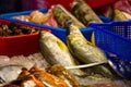 Fresh Yellow Croaker on Fish Stall Royalty Free Stock Photo