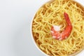 Fresh yellow egg noodle Royalty Free Stock Photo