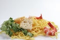 Fresh yellow egg noodle Royalty Free Stock Photo