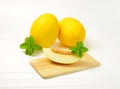 Fresh yellow melons Royalty Free Stock Photo