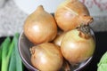 Onions In Bowl Royalty Free Stock Photo