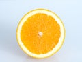 Fresh yellow oranges isolated on white Royalty Free Stock Photo