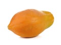 Fresh yellow papaya isolated on white Royalty Free Stock Photo