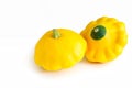 Fresh Yellow Pattypan Squash On White Background Royalty Free Stock Photo