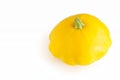 Fresh Yellow Pattypan Squash On White Background Royalty Free Stock Photo