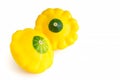 Fresh Yellow Pattypan Squash On White Background Royalty Free Stock Photo