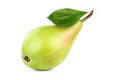 Fresh, yellow, pear on white background Royalty Free Stock Photo