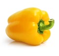 Fresh yellow pepper isolated on white Royalty Free Stock Photo