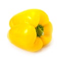 Fresh yellow pepper isolated on white Royalty Free Stock Photo