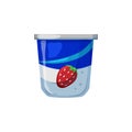 fresh yogurt package cartoon vector illustration