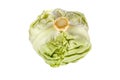 Fresh young cabbage isolated on white background. Spring green vegetables. Royalty Free Stock Photo