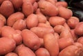 Fresh young red potatoes for sale at city market Royalty Free Stock Photo