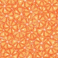 Fresh, yummy and sliced oranges seamless pattern