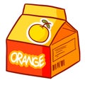 Fresh and yummy tiny orange milk packaging - vector.