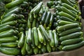 Fresh zucchini squash at the market Royalty Free Stock Photo