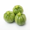 Fresh zucchini on white background