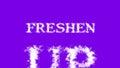 Freshen Up cloud text effect violet isolated background Royalty Free Stock Photo