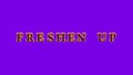 Freshen Up fire text effect violet background Royalty Free Stock Photo