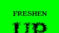 Freshen Up smoke text effect green isolated background Royalty Free Stock Photo