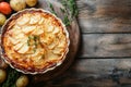 A freshly baked apple pie. Generated with Ai Royalty Free Stock Photo
