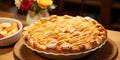 Freshly Baked Apple Pie - Homey Comfort - Warm and Aromatic - Classic Dessert