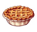 Freshly baked apple pie, a sweet symbol of tradition