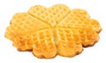 Freshly baked belgian waffles isolated on white background Royalty Free Stock Photo