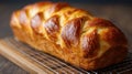 Freshly Baked Braided Bread On Cooling Rack. Homemade Bread Cooling After Baking Royalty Free Stock Photo