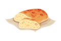 Freshly Baked Bread as Italian Cuisine Pastry Vector Illustration