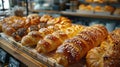Freshly Baked Bread in a Bakery Royalty Free Stock Photo